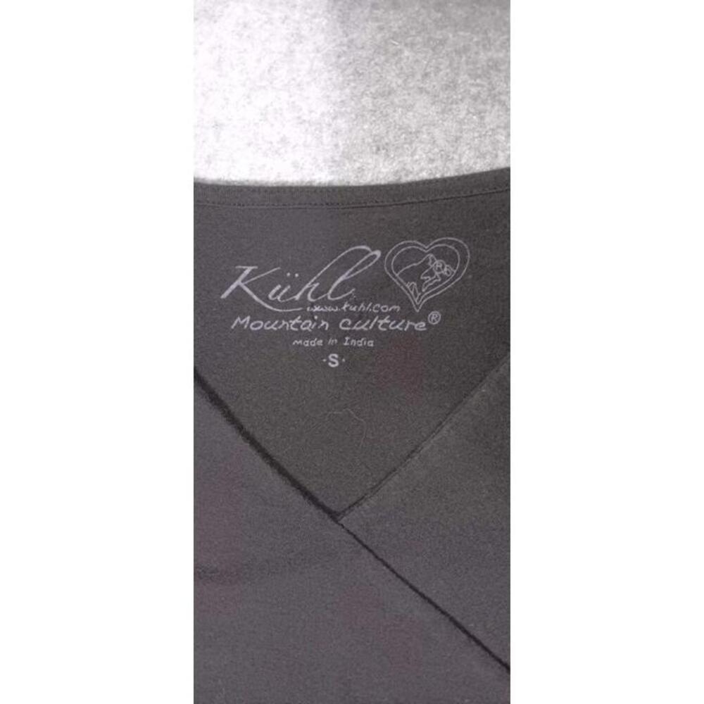 Kuhl Mountain Culture Dress Womens Size Small Black Short Sleeve Ruffled Middle - Picture 2 of 13
